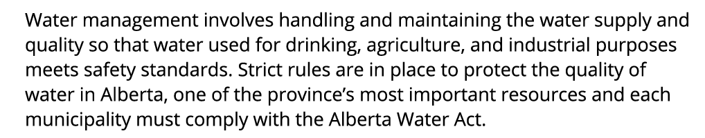 Water management involves handling and maintaining the water supply and quality so that water used for drinking, agri...
