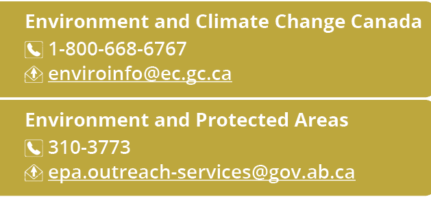 Environment and Climate Change Canada ￼ 1 800 668 6767 ￼ enviroinfo@ec.gc.ca Environment and Protected Areas ￼ 310 37...