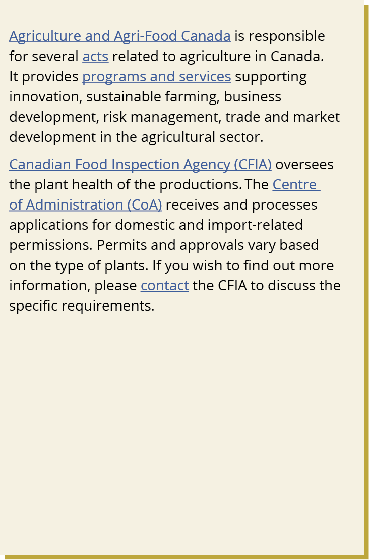 Agriculture and Agri Food Canada is responsible for several acts related to agriculture in Canada. It provides progra...